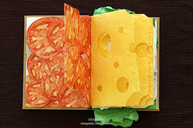 图书是供人阅读的，但是当你打开的的三明治...