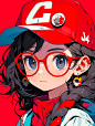 MJ|原色拼色Y2K女孩