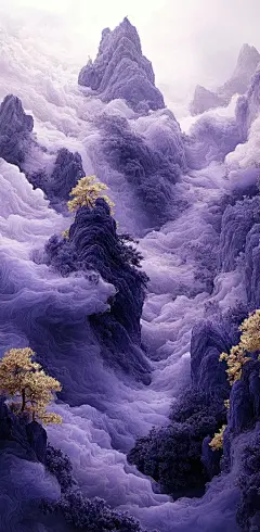 令人沉醉的水墨画卷手机壁纸，紫金山水_3_北辰HAOYUN_来自小红书网页版