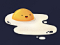 Breakfast Egg! yolk face smile emoji breakfast food egg procreate illustration icon