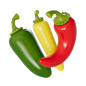 Chilis 3D Illustration