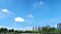 蓝天白云城市