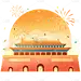 春节中国风传统现代建筑-天安门