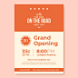 Free vector retro food truck flyer template
