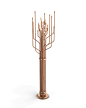 Janis Contemporary Floor Lamp | DelightFULL : Janis floor lamp is a contemporary floor lamp which recovers the golden jazz spirit of 60’s. Covered by a golden bath, this entrance floor lamp was designed to make a powerful stance, turning any place into a