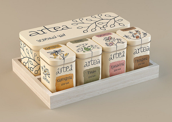 漂亮清新茶包装设计—ARTEA_包装设计...