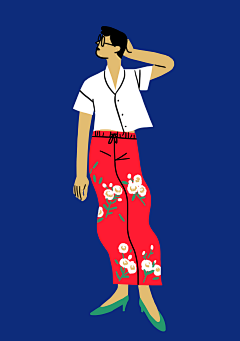 栀子花开中采集到扁平插画