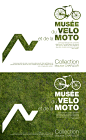 Musée du Vélo et de la Moto : Flyer et un logo pour le musée du vélo et de la moto.Les montées, les décentes, c’est le parcours, c’est la ballade - les lignes convergent (comme une invitation) en un même point : le musée du vélo et de la moto. La multitud