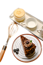 黑森林奶油巧克力蛋糕点心甜品美食免抠元素