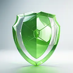 绿色半透明盾牌素材图