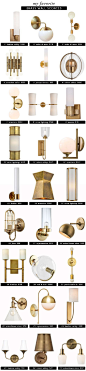I love lamp: Best Brass Wall Sconces: 