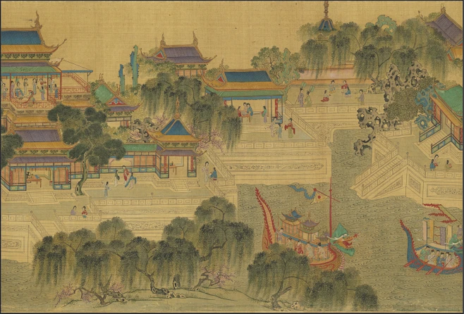 传明仇英绘 清明上河图-花瓣网