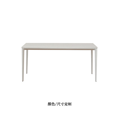 意式极简岩板餐桌白色北欧小户型大理石简约...