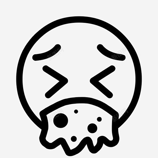 呕吐恶心表情图标高清素材 呕吐 微笑 恶心 眼睛 表情 免抠png 设计图片 免费下载