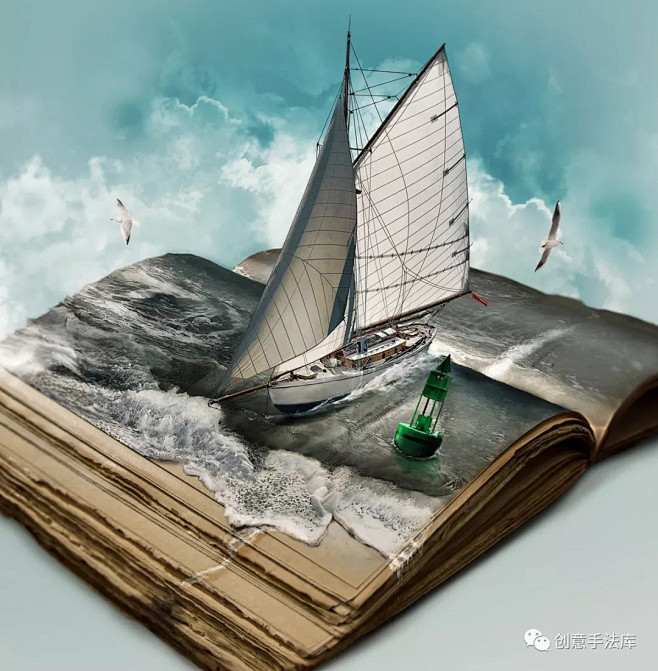 书的创意表现形式书本创意法关于书本的创意形式有很多可以将书叠加成