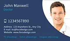 Minimalist Style Doctor Personal Contact Information Business Card