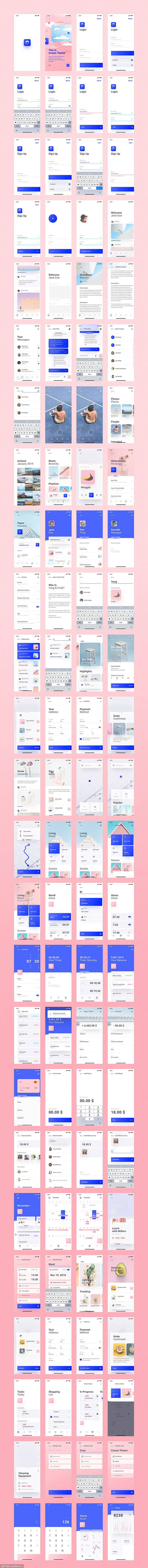 app ui 设计工具包 Cream i...