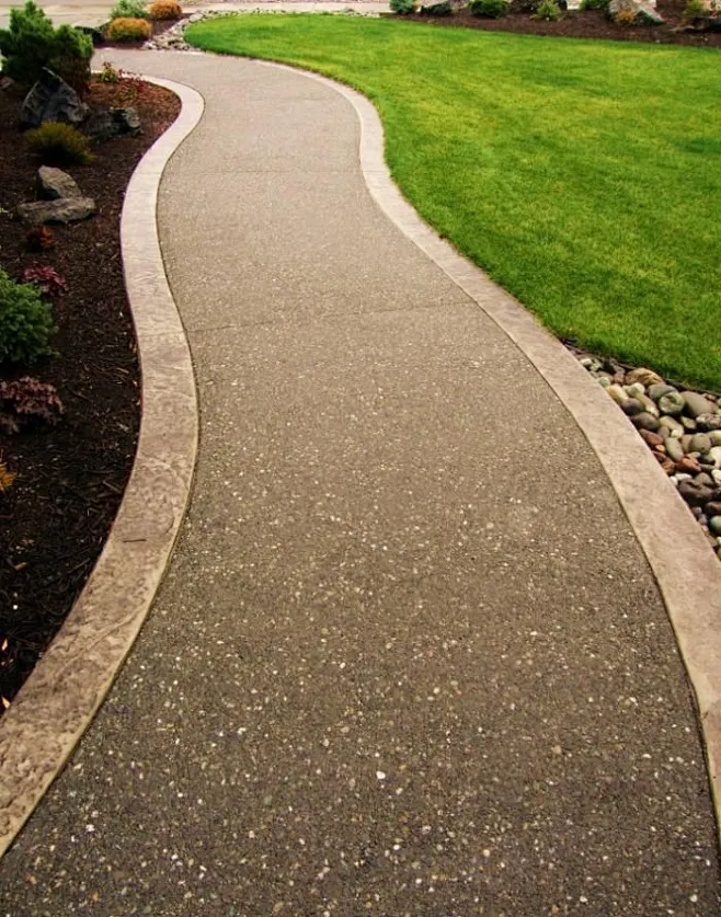 aggregate concrete with concrete expansion | Exposed aggregate walkway ...