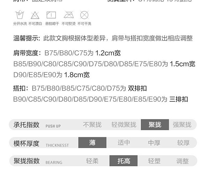 【轻薄大罩杯 背部净痕设计】薄模杯大罩杯...