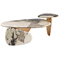 'JinYe' Coffee Table Featuring Patagonian Quartzite by Studio MVW