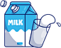 牛奶, milk