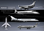 Dassault Falcon S : I wanted to design my own dream private jet with modern design languages inspired from jet fighters.