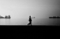 Silhouette Photo of Person Walking