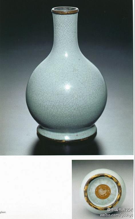 宋 汝窑 青瓷瓶 --- 现藏台北故宫博...