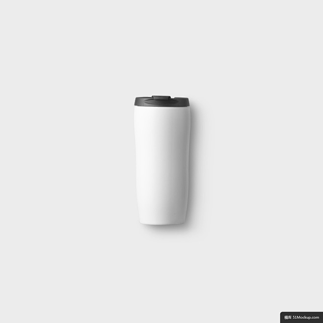 保温杯白色杯体深灰杯盖样机模板模板样机素...