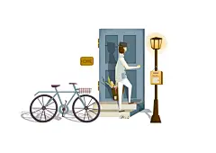 母亲节系列插画——买菜回家给妈妈亲手做一顿饭 - 视觉中国设计师社区