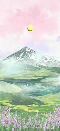 cr.微博@谷雨芽郁__210513_风景 油画 质感 手机壁纸