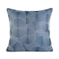 软装简约现代新中式沙发样板房蓝色白色圆形圆圈肌理装饰靠垫靠包-淘宝网