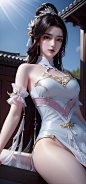 Ai绘画 国漫女神月婵《七@画渣画画的动态