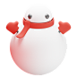 Snow Man 3D Icon