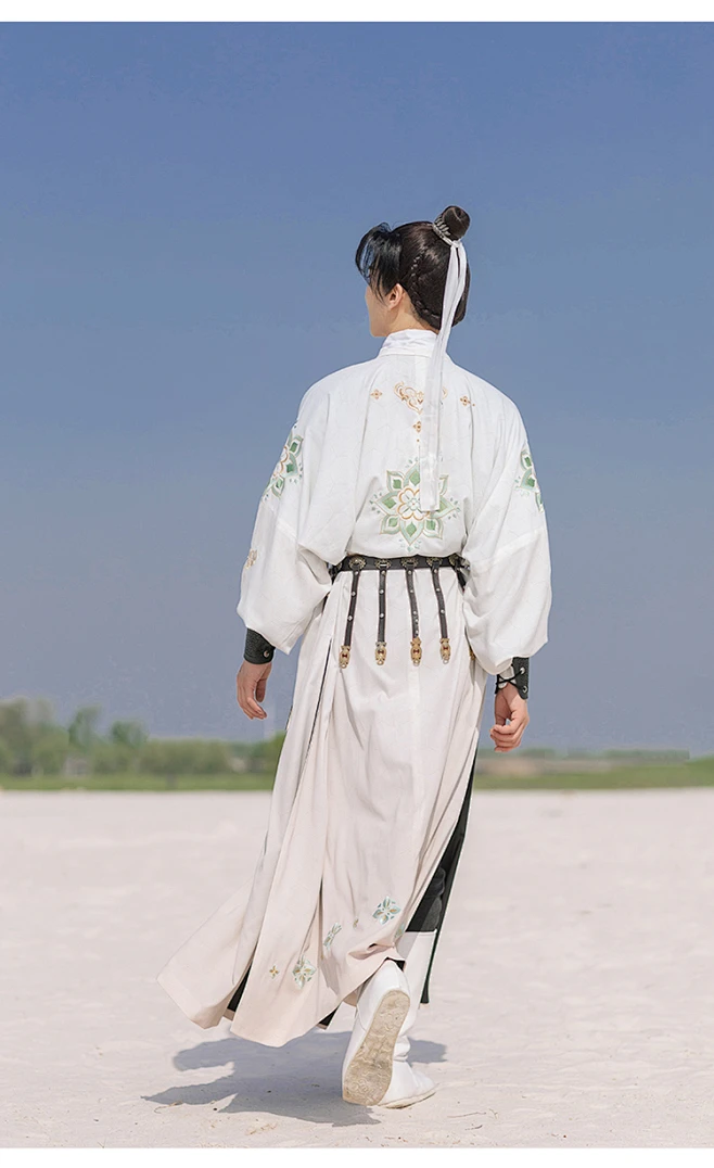 花朝记汉服x天涯明月刀 灯如昼 联名款 唐制刺绣翻领圆领袍男装-淘宝网-花瓣网