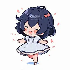AI卡通小女孩  - 源文件下载【酷图网】AI,卡通,小女孩,插画,小女生,跳舞