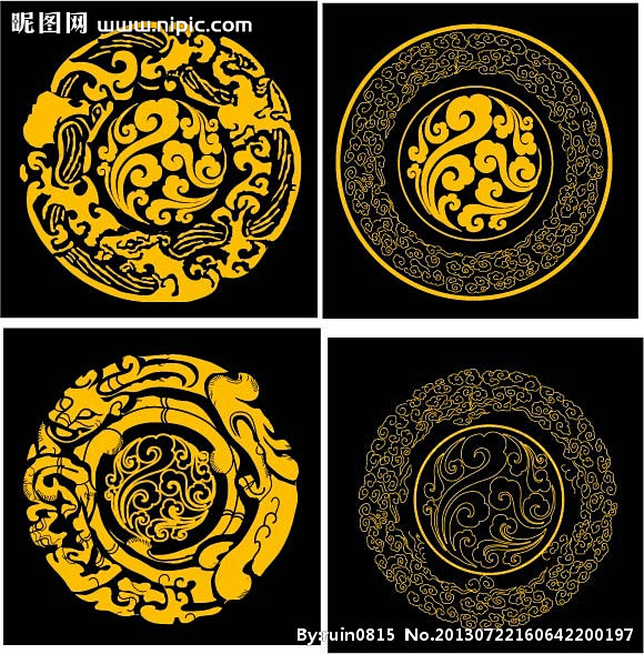 祥云图案_画—图案素材（传统纹样） _T...
