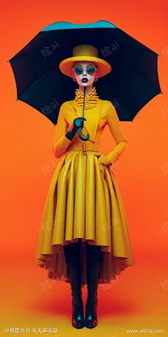 强烈的色彩对比_提示词查看_Midjourneyai绘图工具关键词描述词咒语_768X1536像素-帽子,全身肖像,裙子,伞,女人-提示词编号:2023052516119758-绘ai-www.ai016.com
