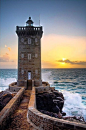 Kermorvan Lighthouse - Finistere, Brittany, France Station established in 1849 - #Brittany #established #Finistere #France #Kermorvan #lighthouse #Station