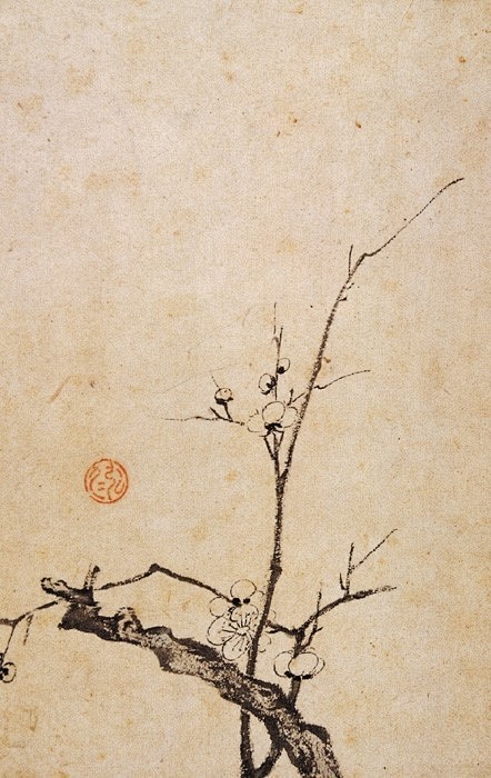 《梅花图》 清 弘仁 纸本墨笔   纵2...