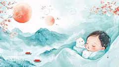 宝宝睡觉插画高清模板免费下载-趣麦麦图