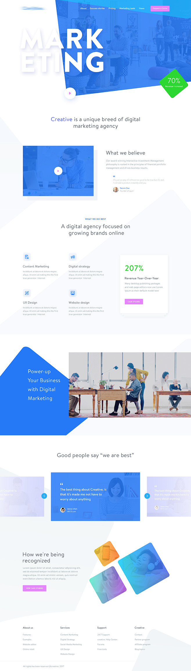 Marketing page