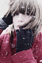 冬季、雪、摄影、Christmas、她