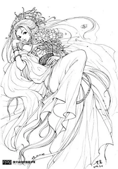 绝美手绘人物黑白线条插画欣赏_线稿 _急急如率令-B19274815B- -P2427020101P- _T201958 ?yqr=12470497# _速写采下来_T201958 
