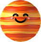 3D Smiling Jupiter Planet