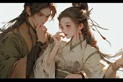 古风情侣丨动漫midjourney关键词咒语壁纸