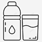 矿泉水瓶子白酒 标识 标志 UI图标 设计图片 免费下载 页面网页 平面电商 创意素材