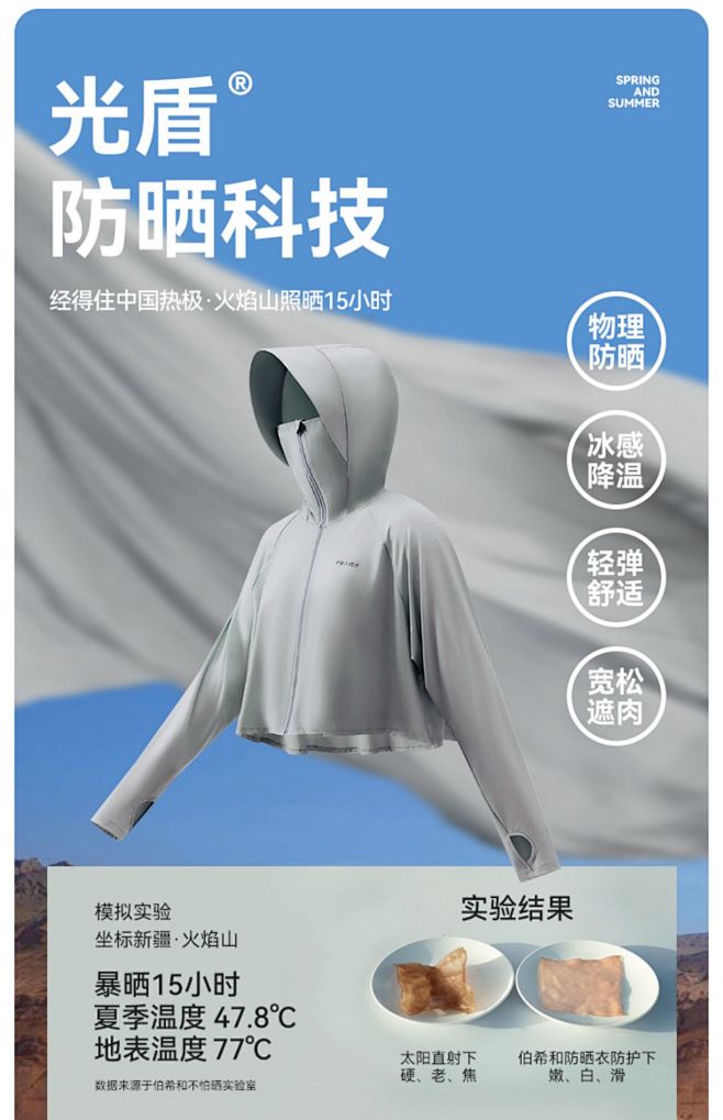 伯希和防晒衣女23春夏季防紫外线防晒服透...