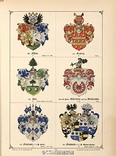 #绘画参考#惊吓到了，这么华丽的德国贵族的纹章！设计图标LOGO的时候可以参考用。点击可以看大图哦。更多CG、绘画、美术资源请登录CG窝论坛：OCG窝★插画,原画,动画,漫画,UI,CG模型网,游戏...