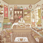 “good morning bakery”  1 of 2 lineart rewards (hi-res PSD + PNG files) from my patreon this month  pls swipe for sketches and references  #howitstarted #howitended :)) #chichilittlepatreon #bread #bakery